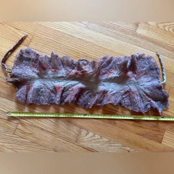 Unique Wet Felted Wool Scarf/collar - Picture 6 of 6